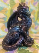 Windstone Editions 9" 1986 Pena  Blue Male Dragon Retired
