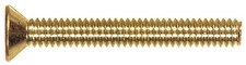 Brass Flat Head Slotted Machine Screw 8-32 x 1 30-Pack 2092