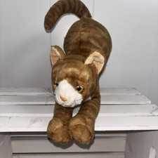 Ty Cat 1999 Toy 14" Ty Classic Kitty Stretching Stuffed Animal VTG Brown . W