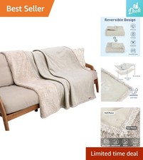 Soft Cozy 60x50 Reversible Dog Blanket - Protects Furniture from Fur Spills