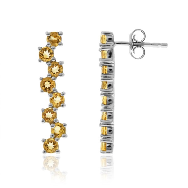 Ohrringe Aus Brasilianischem Citrin Und Silber 1,64Ct-image