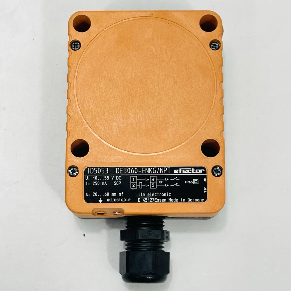 IFM Efector IDE3060-FNKG/NPT ID5053 Inductive Sensor 10-55VDC 20-60mm Range ~NEW - Image 3 of 4