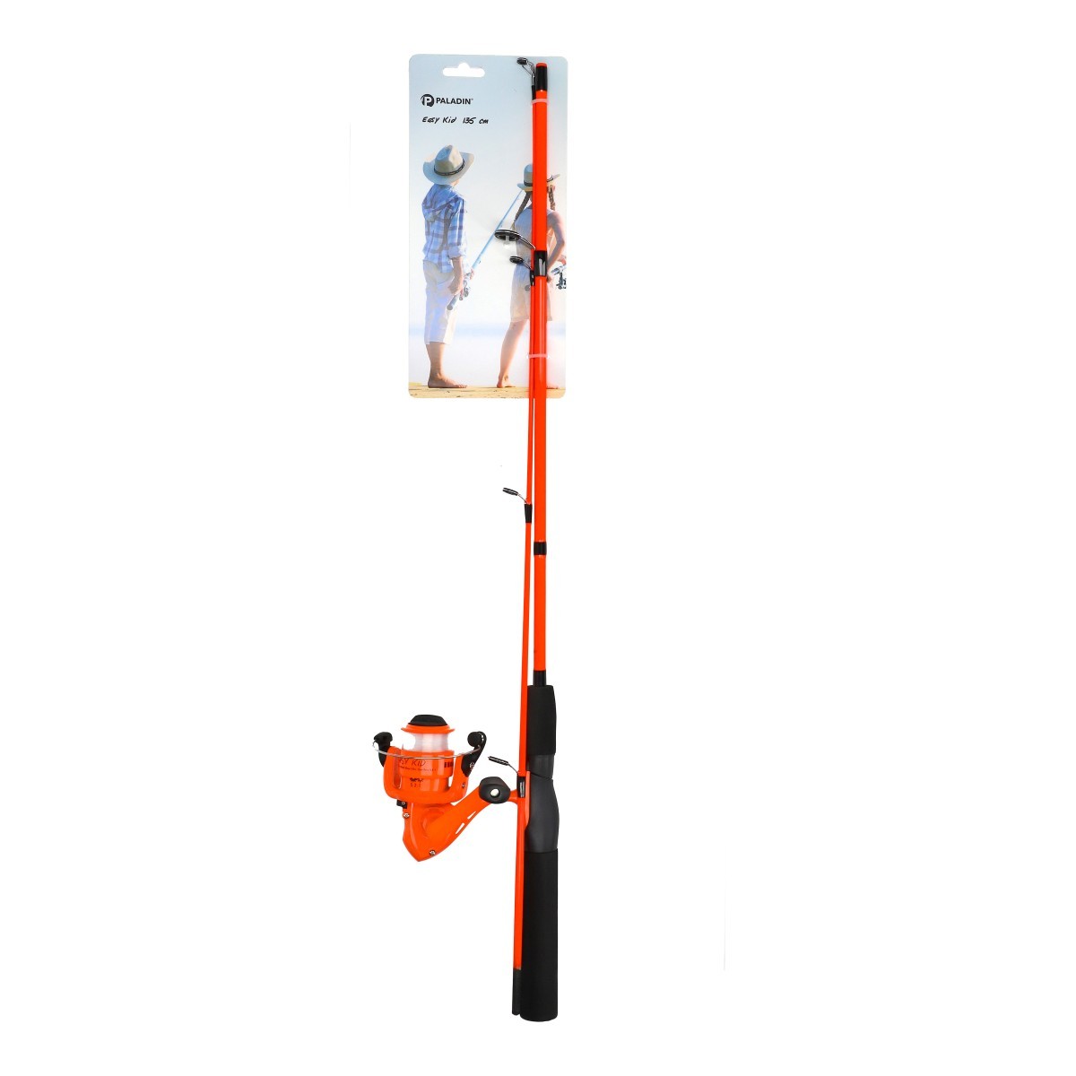 Paladin Angelset Combo Easy Kid orange 135m 5-20g Angelrolle Schnur 6090₽