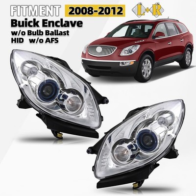For 2008-2012 Buick Enclave HID Headlight w/o AFS w/o Ballast Left+Right Pair