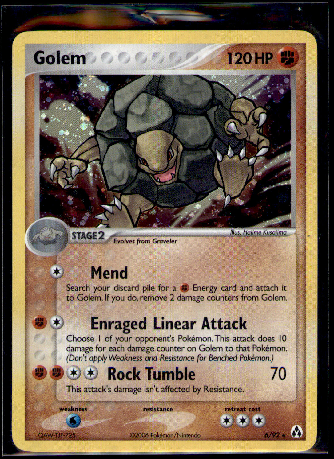 Golem Legend Maker 6/92 Holo NM Hajime Kusajima