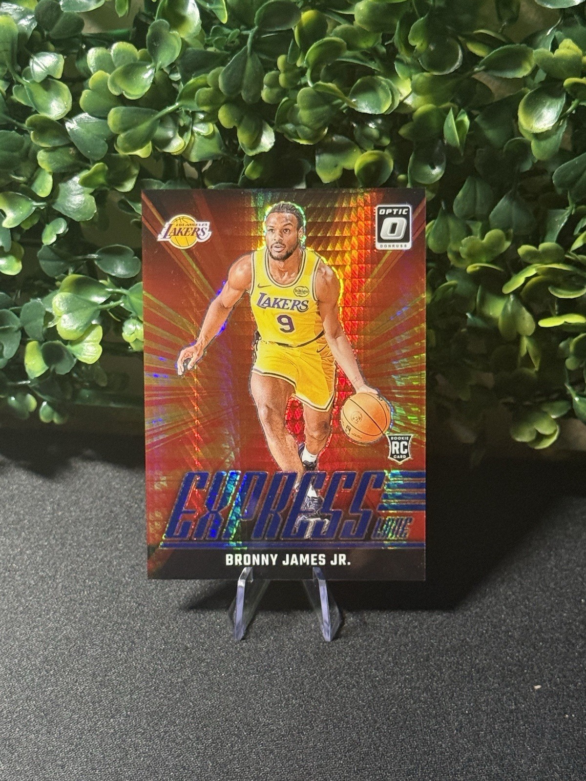 Bronny James 2024-25 Donruss Optic Blue Hyper Express Lane RC #4 LA Lakers /175