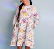 Cakeworthy X My Little Pony Sweatshirt Dress Long Sleeve Oversized Small S NWOT