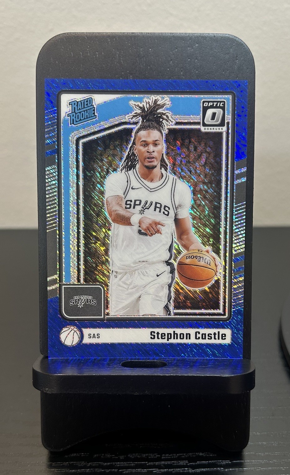 2024-25 Panini Donruss Optic Blue Shimmer /75 Stephon Castle #254