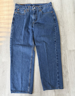 Levi's Men's Blue Denim Jeans Relaxed Straight Mid Rise Medium Wash