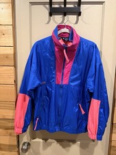 VINTAGE 90s Women  s Columbia Intertrainer Windbreaker Jacket Fleece Insert Large