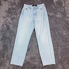 Hollister Ultra High-Rise Mom Jeans Light Wash Vintage Stretch 3S W26 L25