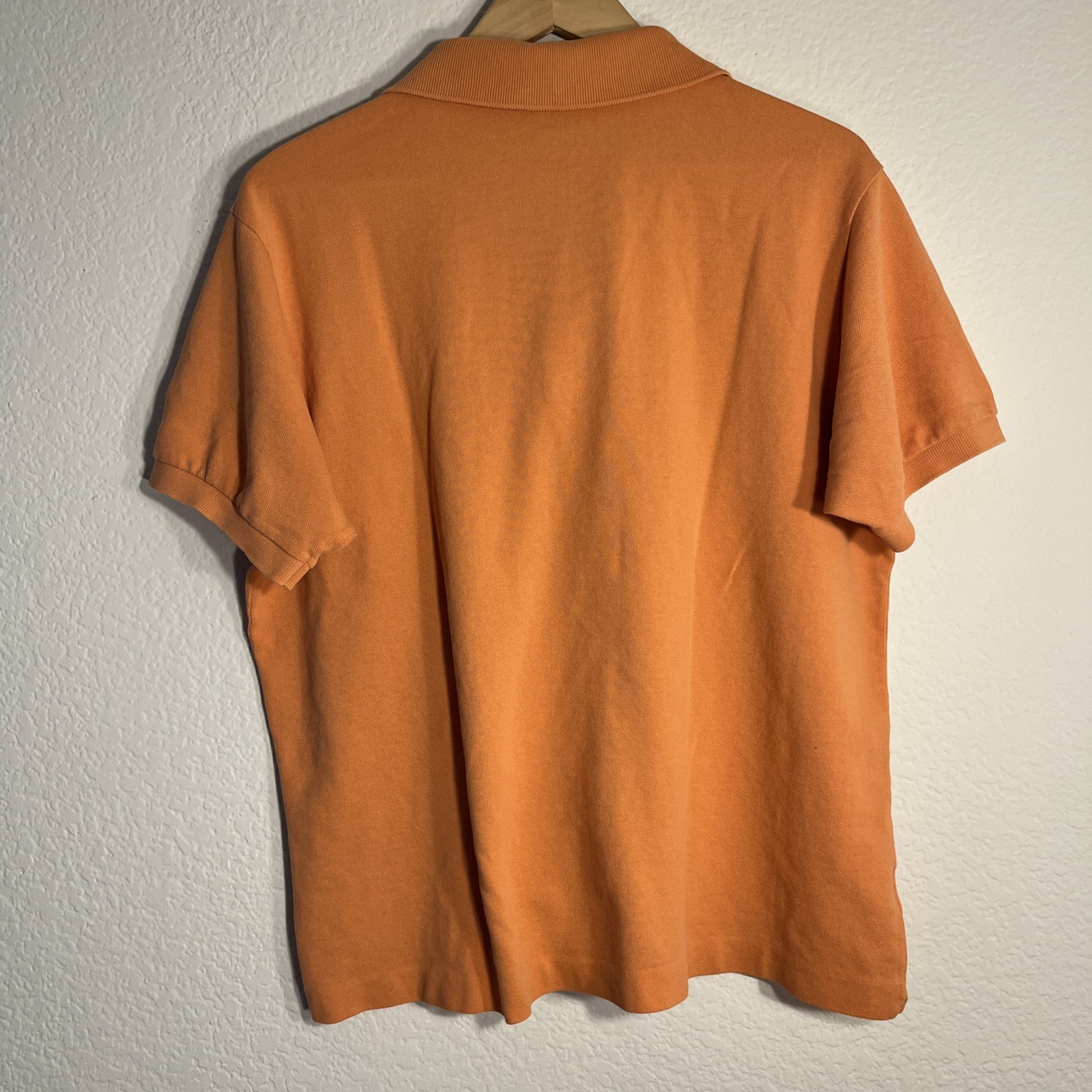 Lacoste Polo Shirt Mens XL 6 Orange Pique Cotton Tennis Prep Preppy Logo Golf thumbnail 8