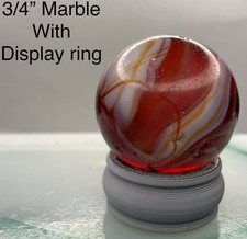 Glass Marble With Display lot 8374 Has Hit Marks See Photos Description