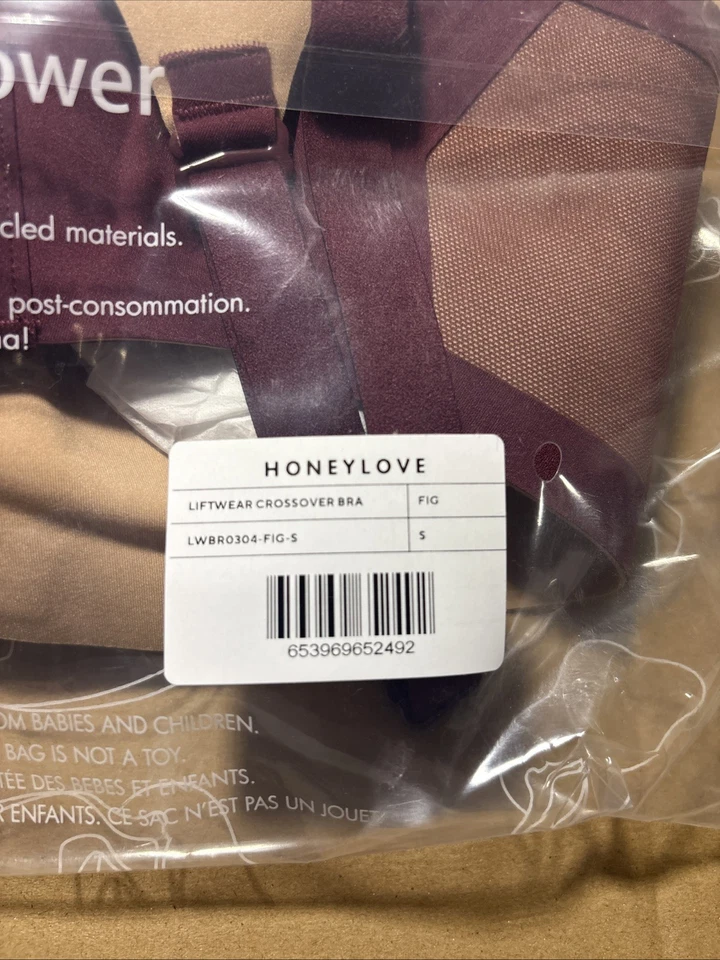 NWT Honeylove Liftwear Crossover Bra Size S Color Fig - Image 4 of 4