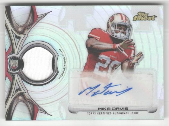 Mike Davis Finest Rookie Refractor Autograph Patch #MD Base