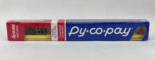 PY CO PAY Natural Hard texture Toothbrush With Gum Tip - Yellow NEW Pycopay