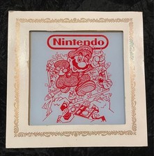 Vintage Super Mario Bros. Nintendo NES Era Carnival Glass Prize 6"x6"