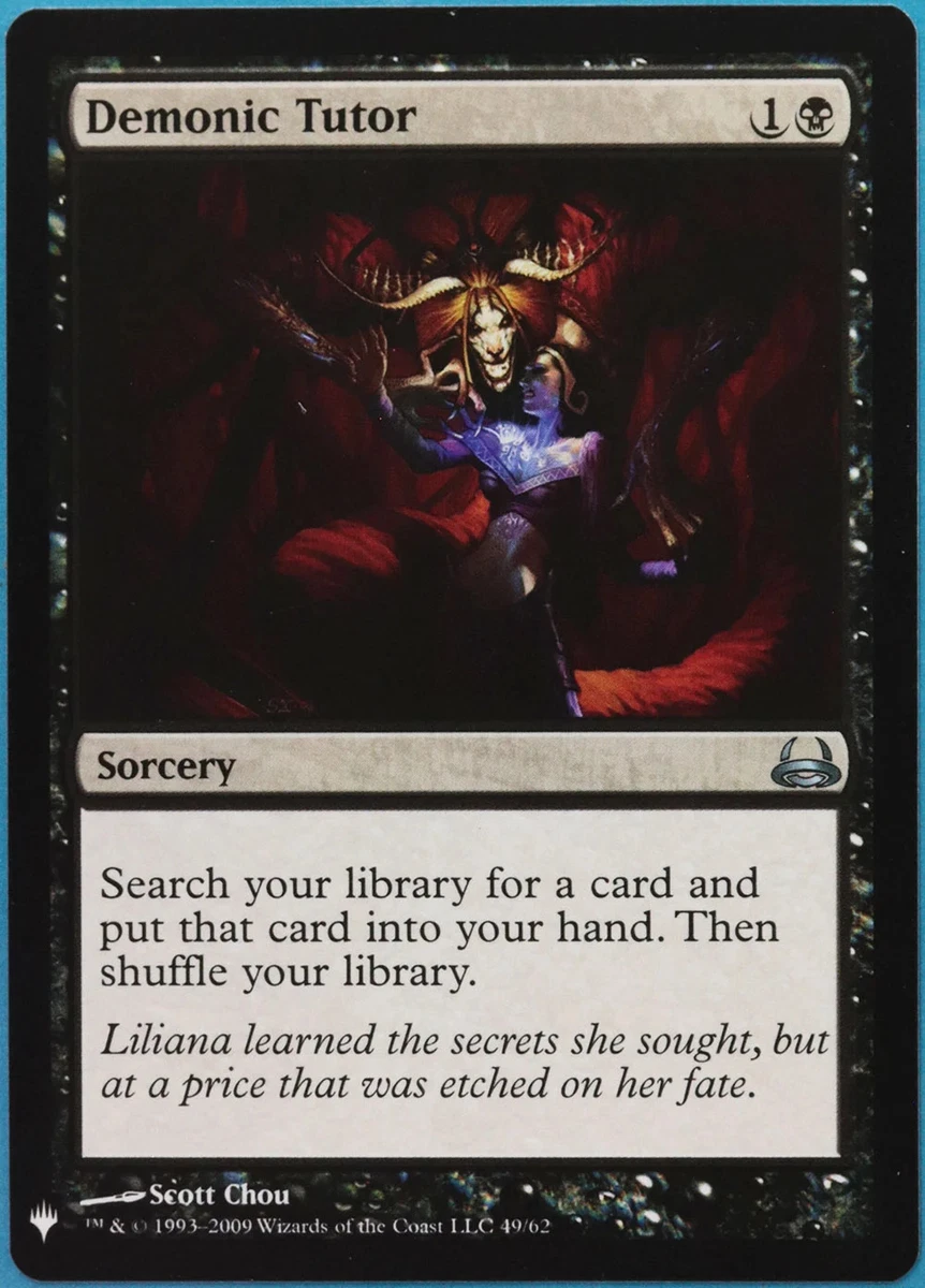 Demonic Tutor Magic: The Gathering Individual Trading Card Games