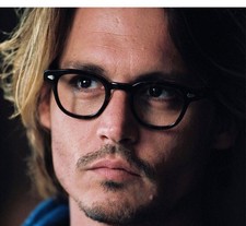 Classic Johnny Depp 49mm Large Glasses Acetate Eyeglass Frame Vintage Eyewear