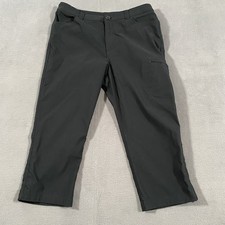 Eddie Bauer Tech Capri Pants Adult 10 Black Performance Outdoor Hiking Outdoor