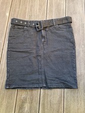 Janina Jeans Rock  Gr.40 schwarz mit Gürtel Länge 49 cm