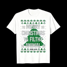 Home Alone Merry Christmas Ya Filthy Animal Ugly Sweater T-Shirt, 100 Cotton