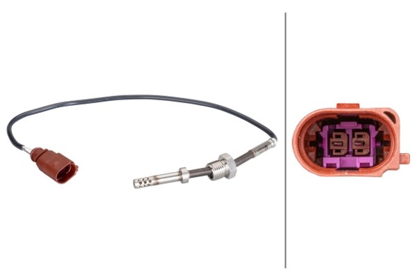 Hella Sensor Abgastemperatur 6PT 010 376-221 FüR Polo VW Skoda Fabia Ibiza Seat-image