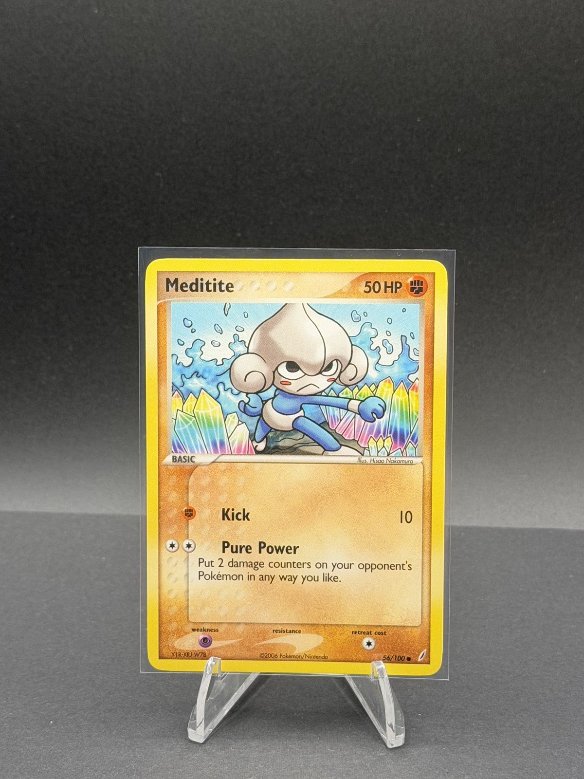 Pokémon TCG- Meditite 56/100 Common EX Crystal Guardians NM