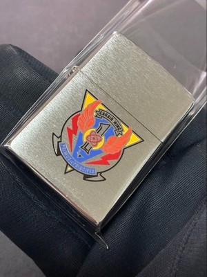 Zippo CARAIR WING PRIMUS Silver One Sided Processing Lighter Regular Japan