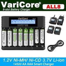 4 Slots LCD Fast Battery Charger For AA AAA C D Rechargeable Ni-MH Ni-CD Battery