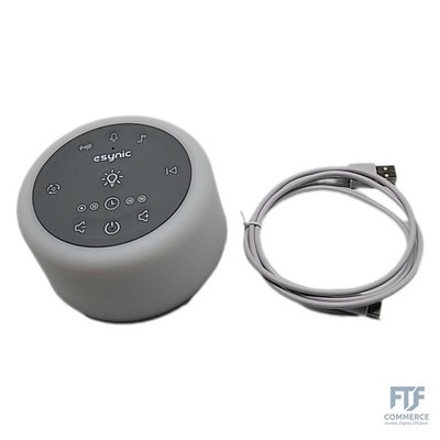 eSynic White Noise Machine Baby Weißes Rauschen Einschlafhilfe LED Nachtlicht St