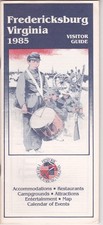 1985 Fredericksburg Virginia Business and Visitors Guide Brochure