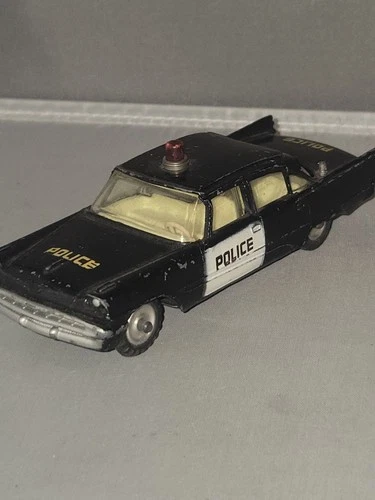 Vintage Dinky Police Car  Desoto Fireflite Meccano ER Vehicle Black White  Toy