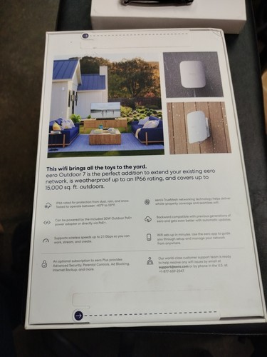 eero SN11111 Outdoor 7-meshowy router WiFi (FABRYCZNIE NOWY) - Zdjęcie 2 z 6