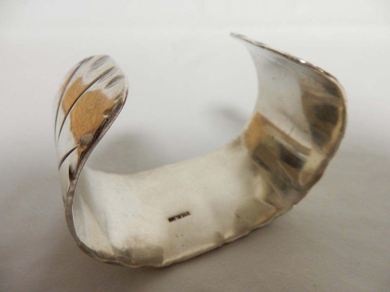 SOLID STERLING SILVER EXTRA WIDE CUFF BRACELET, 1… - image 4