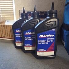 Aceite para engranajes 19352759 AC Delco Dexron SAE 75W-90 (3 botellas de 1 qt)