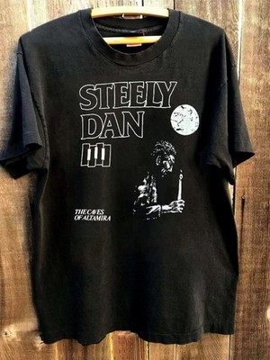 Vtg Steely Dan 90s Basic Black Graphic Short Sleeve T shirt NH21027