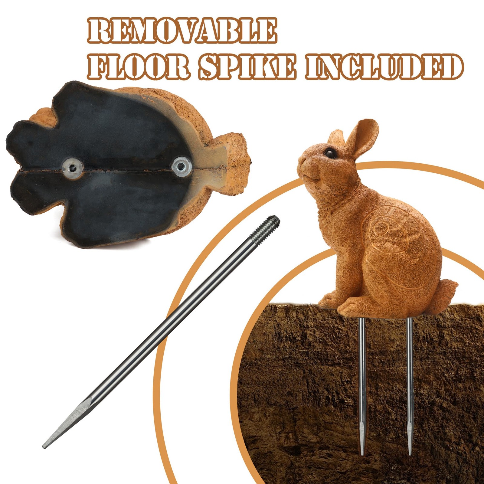 3D Archery Targets Rabbit Animal Shooter with Stakes for Hunting Practice Tar...