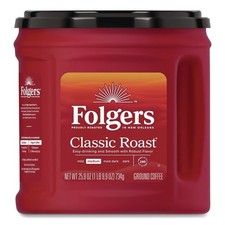 Folgers 20421EA 25.9 oz. Canister Classic Roast Ground Coffee New