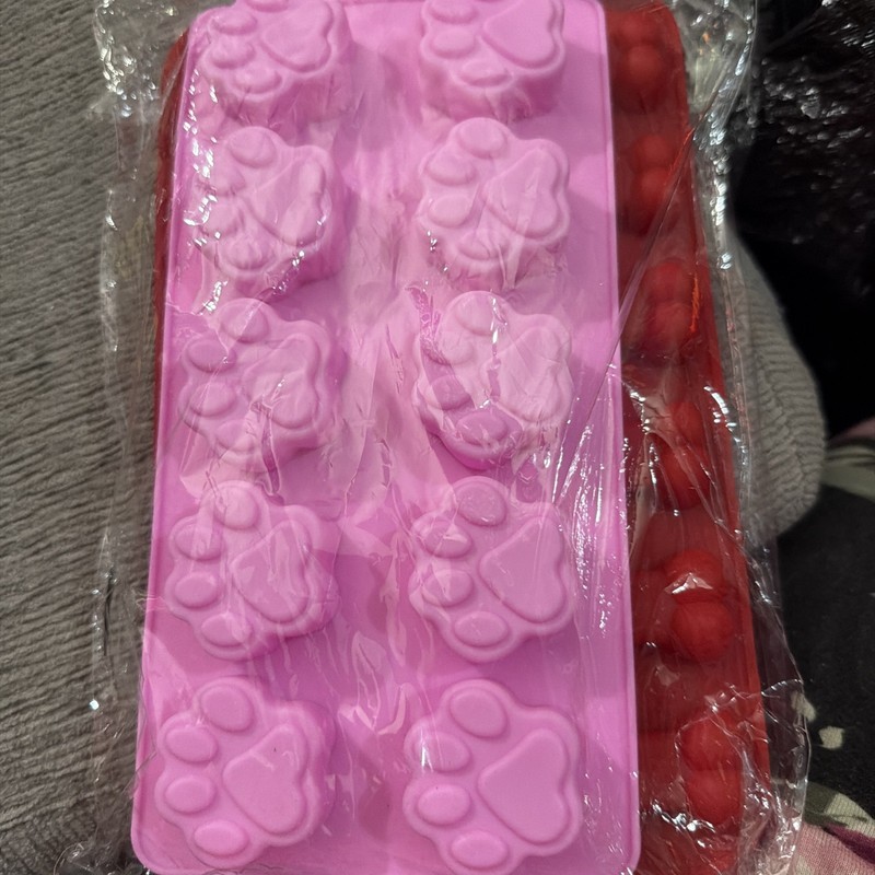 Food Grade Silicone Puppy Treat Molds, Dog Paw and Bone Mold Set of 4