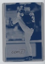 2007 Upper Deck Printing Plate Cyan 1/1 Scott Feldman #978 14mg