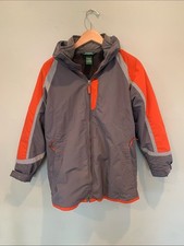 L.L. Bean Boys Large 14/16 Orange Gray Ski Snowboard Winter 3 in 1 System Jacket