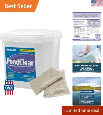 24-Pack PondClear Water Clarifying Packets - Safe for Fish & Effective 2-4 Weeks
