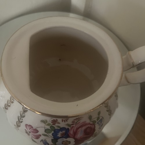 Sadler Teekanne Made in England Rose Floral mit Goldrand Porzellan Teekanne Vintage - Bild 6 von 10