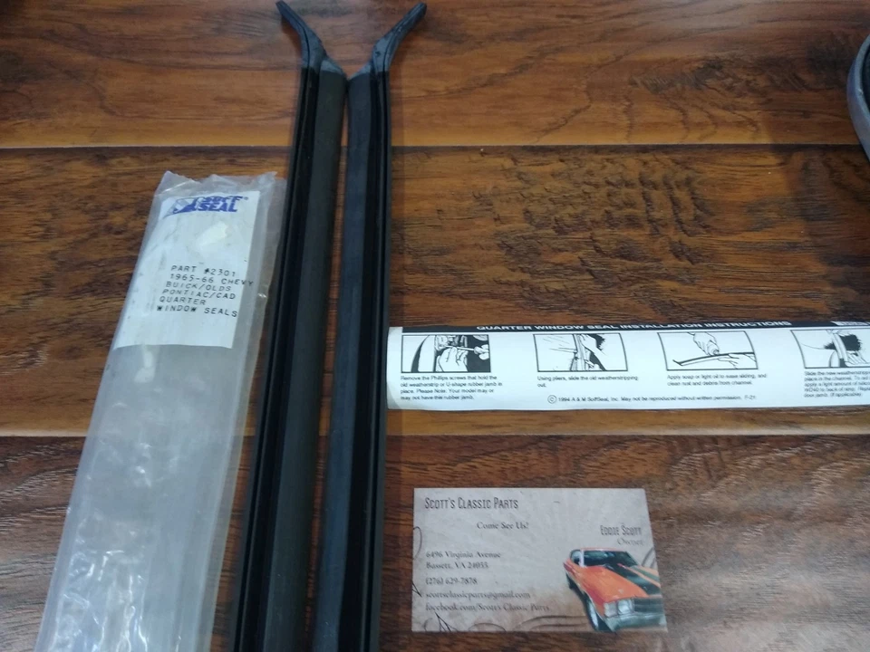 Chevrolet Impala 1965-66, sello de cuarto de ventana BOP sello Soff # 2301 Foto 2 de 3