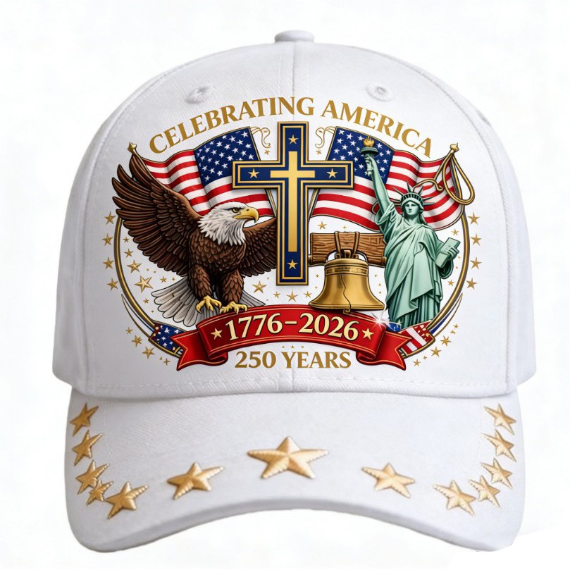 250th Anniversary USA Hat American Flag Adjustable Baseball Cap for Men Women US