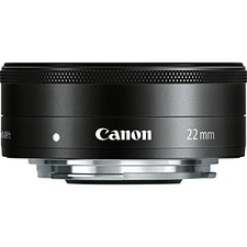 Canon EF-M 22mm F2 STM Mirrorless Prime Lens Black Wide Angle Compact AF