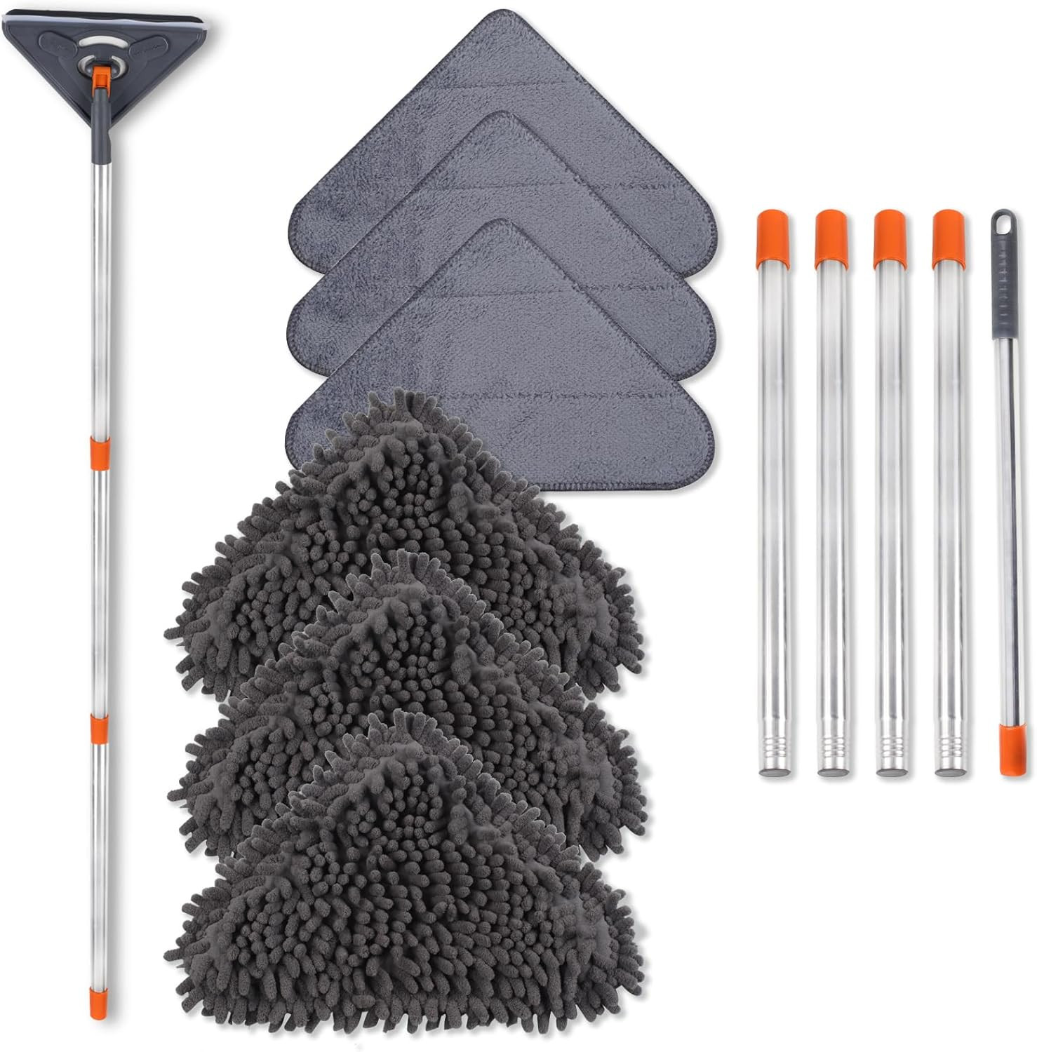Wall Cleaner Mop with 79 Inches Long Handle, 360&deg; Wall Wash
