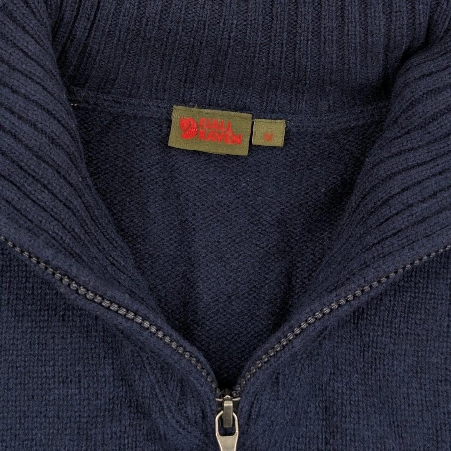 FjallRaven Koster Sweater Mens Medium Navy Wool Blend Outdoors Gorpcore Hiking - Image 3 of 4