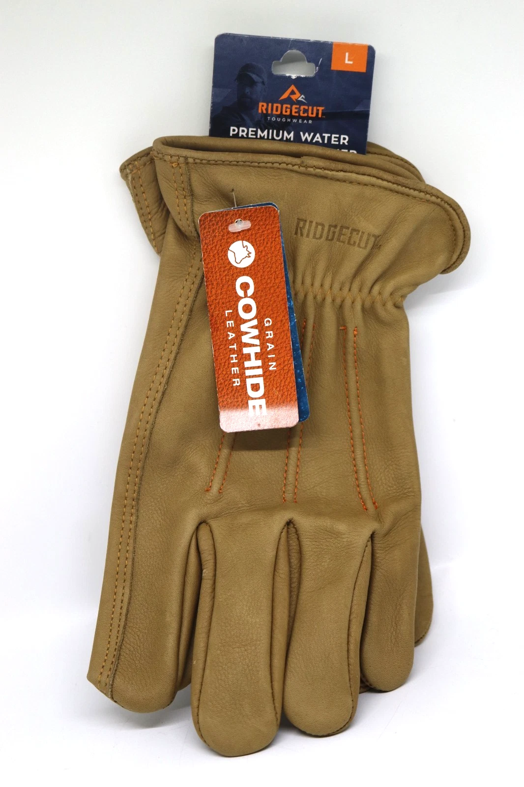 New Ridgecut RC86005 Large Men's Water-Resistant Leather Driver Gloves